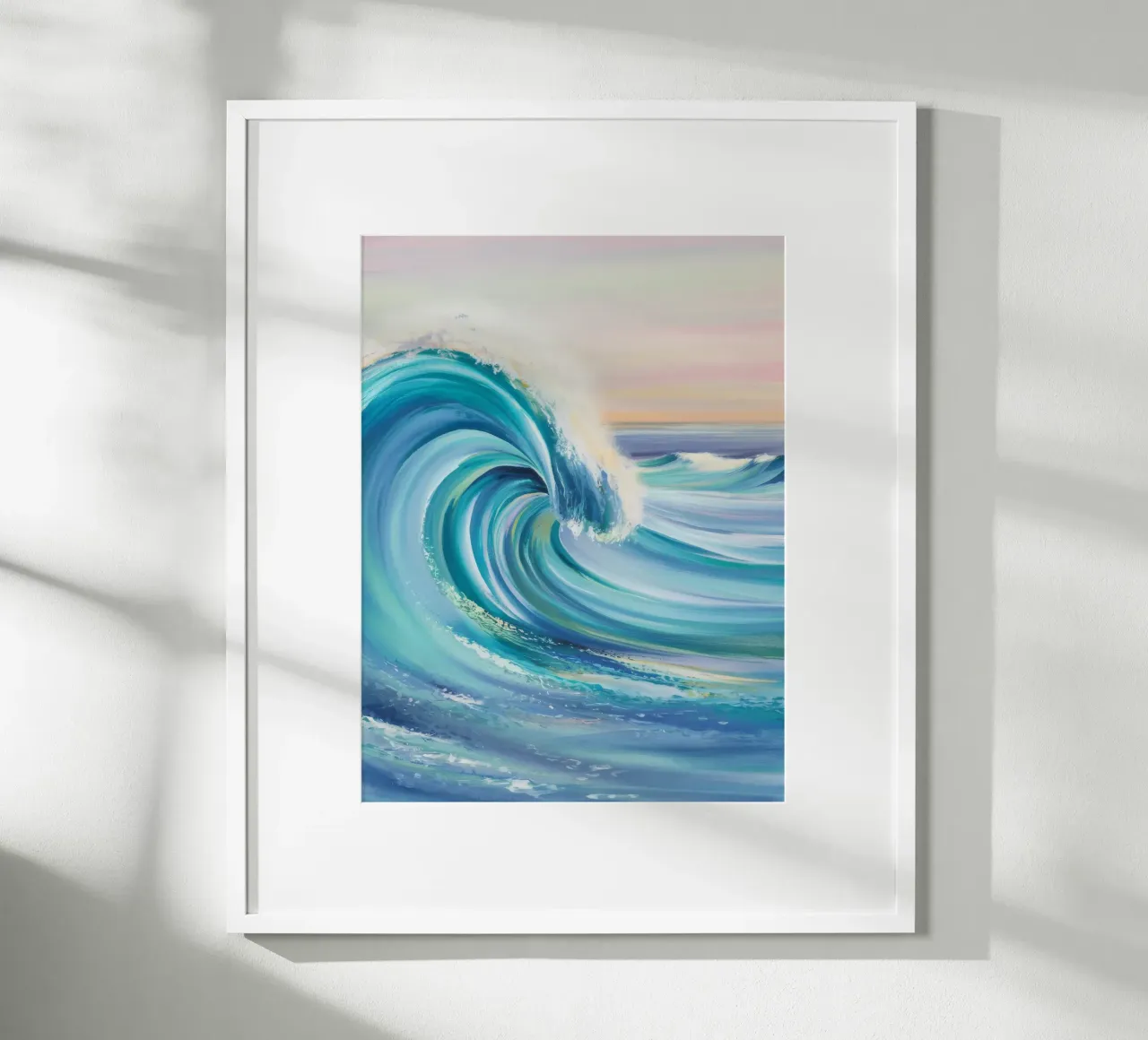 Cresta Azure Wave poster con marco de aluminio de Dream Spectrum