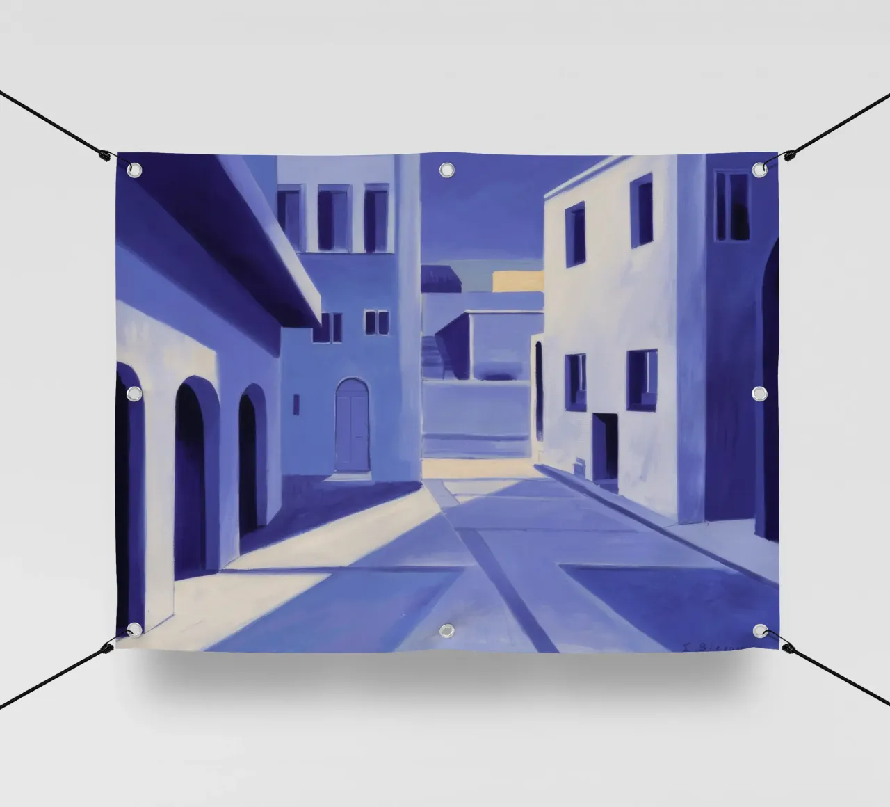 Sogno architettonico viola telo in pvc da Opal Strokes