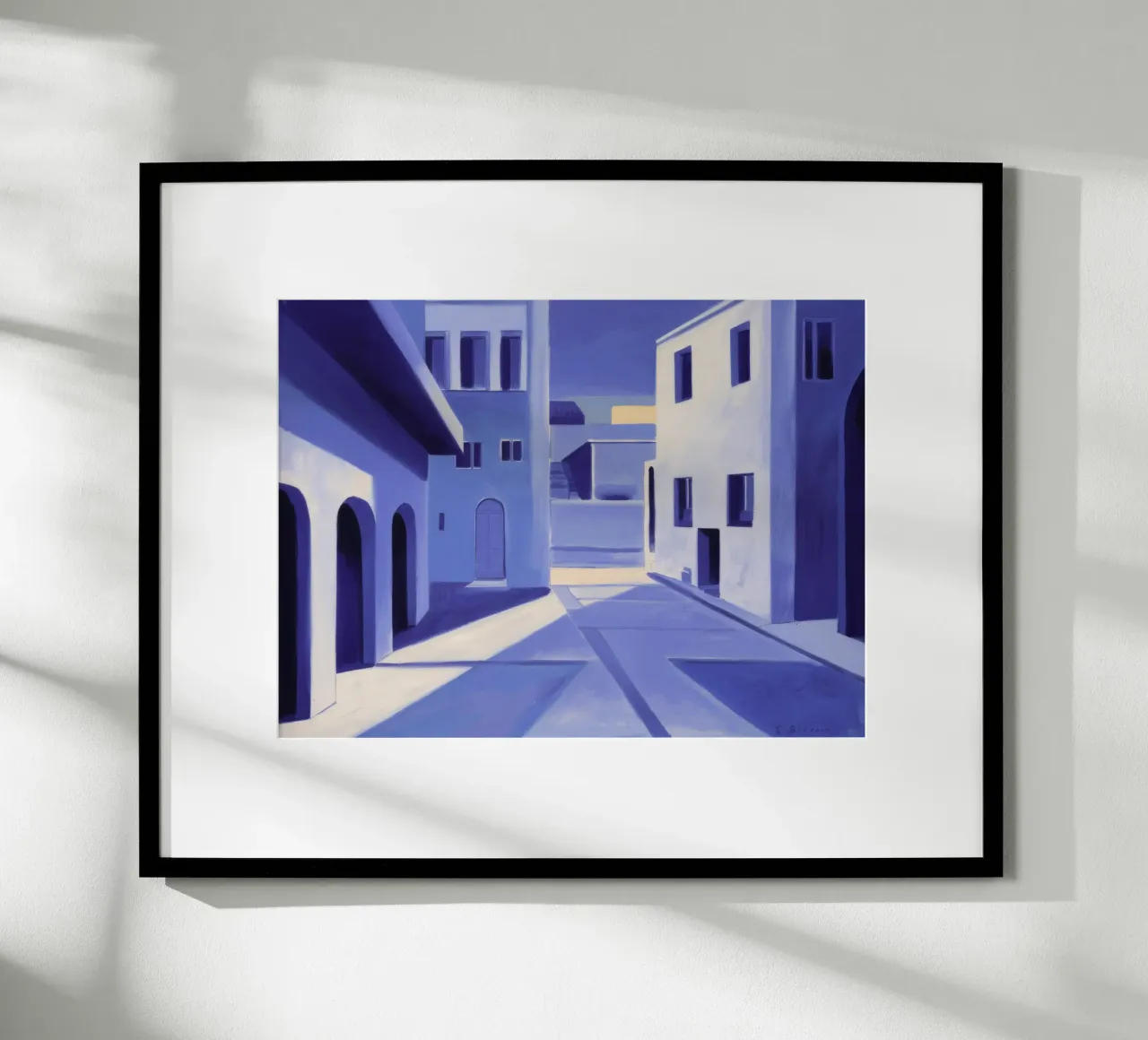 Sogno architettonico viola poster con telaio in legno da Opal Strokes