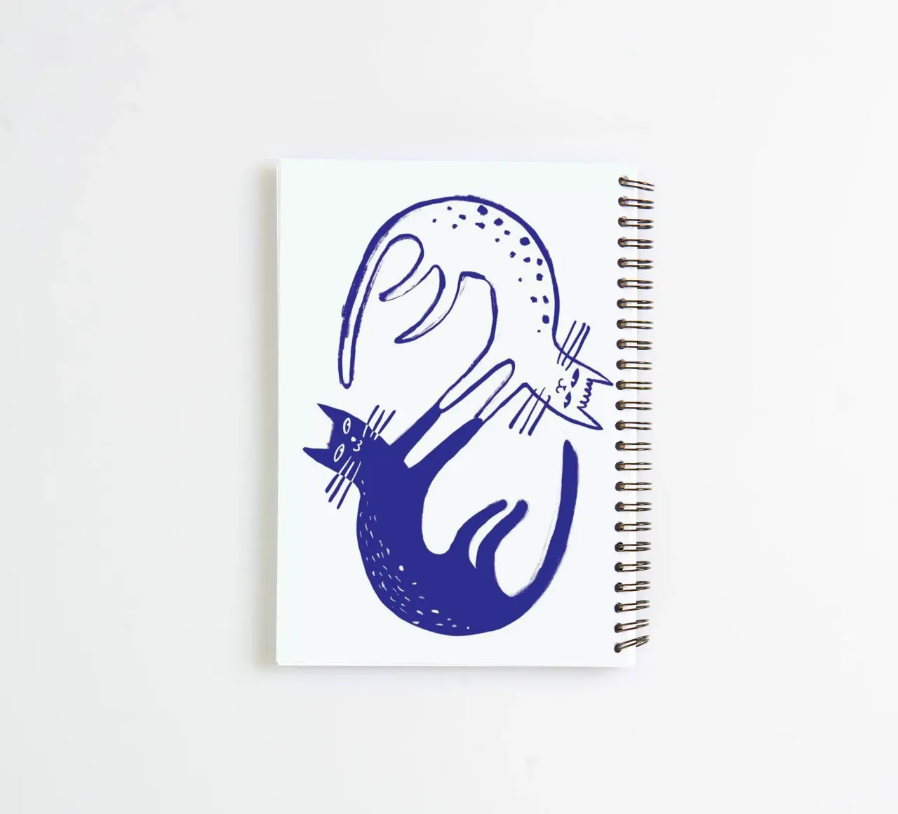 Kitten Around Blue spiral notebook by Graphite