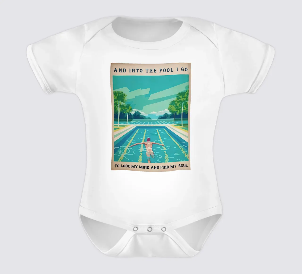 Nella piscina vado per perdere la mia mente e ritrovare la mia anima body neonato maniche corte da Christopher shop