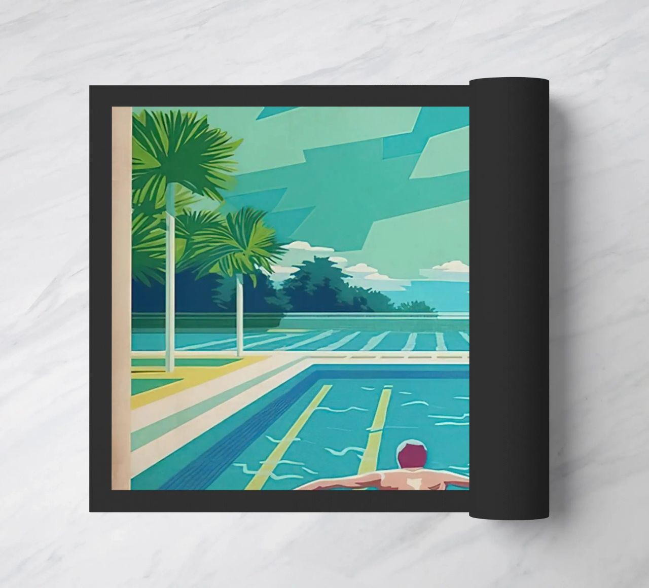 Into The Pool I Go To Lose My Mind Find my Soul doormat by Christopher shop