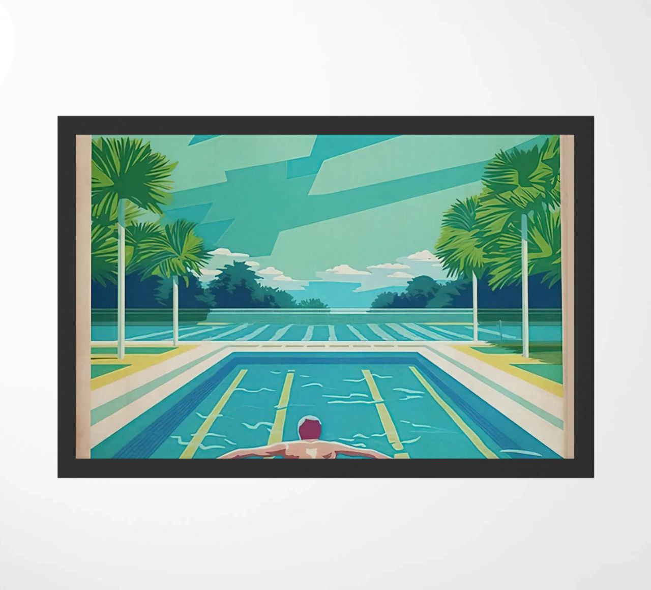 Into The Pool I Go To Lose My Mind Find my Soul doormat by Christopher shop