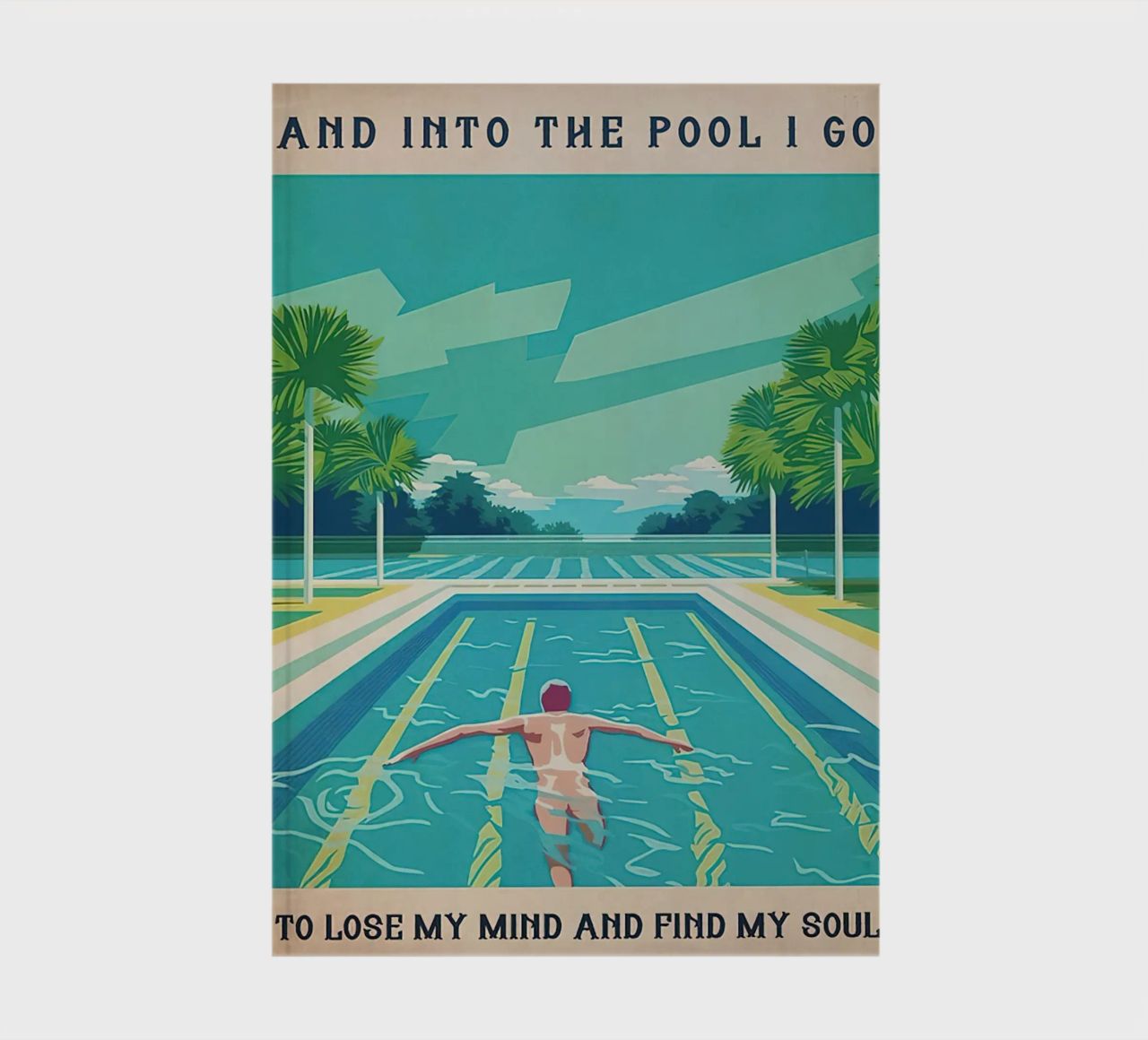 Into The Pool I Go To Lose My Mind Find my Soul notebook by Christopher shop