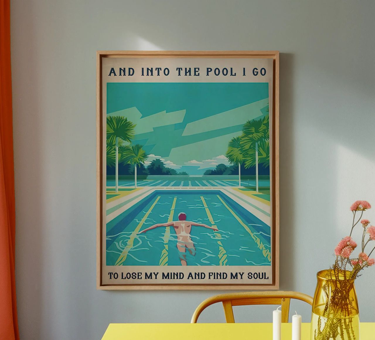 Into The Pool I Go To Lose My Mind Find my Soul canvas by Christopher shop