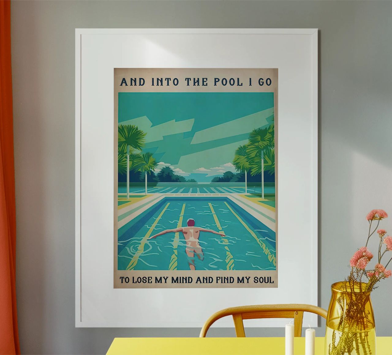 Into The Pool I Go To Lose My Mind Find my Soul poster by Christopher shop
