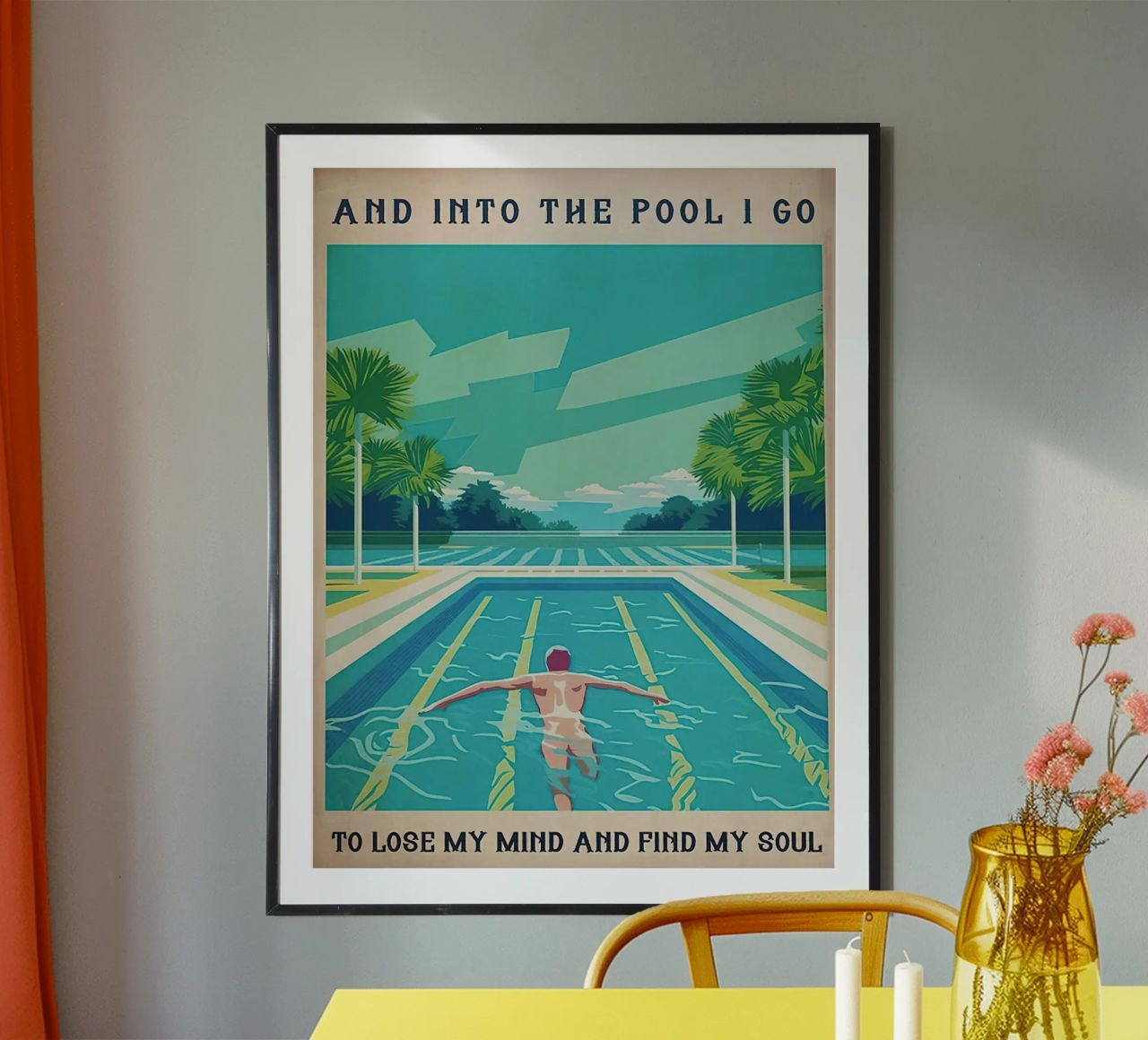 Into The Pool I Go To Lose My Mind Find my Soul poster by Christopher shop