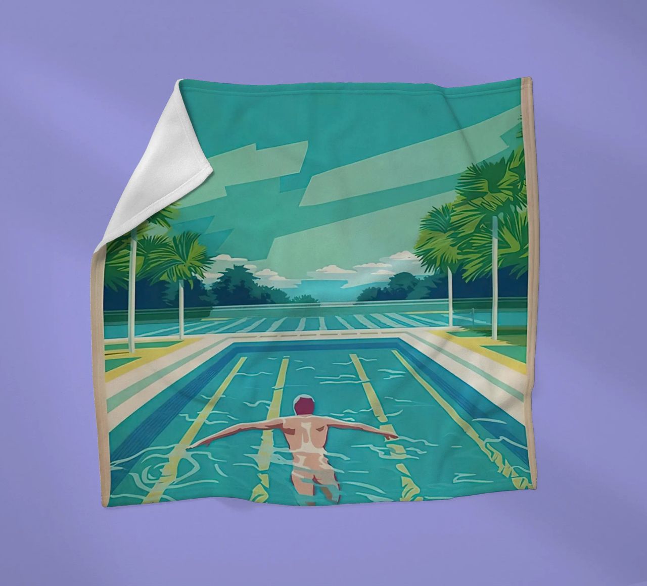 Into The Pool I Go To Lose My Mind Find my Soul fleece blanket by Christopher shop