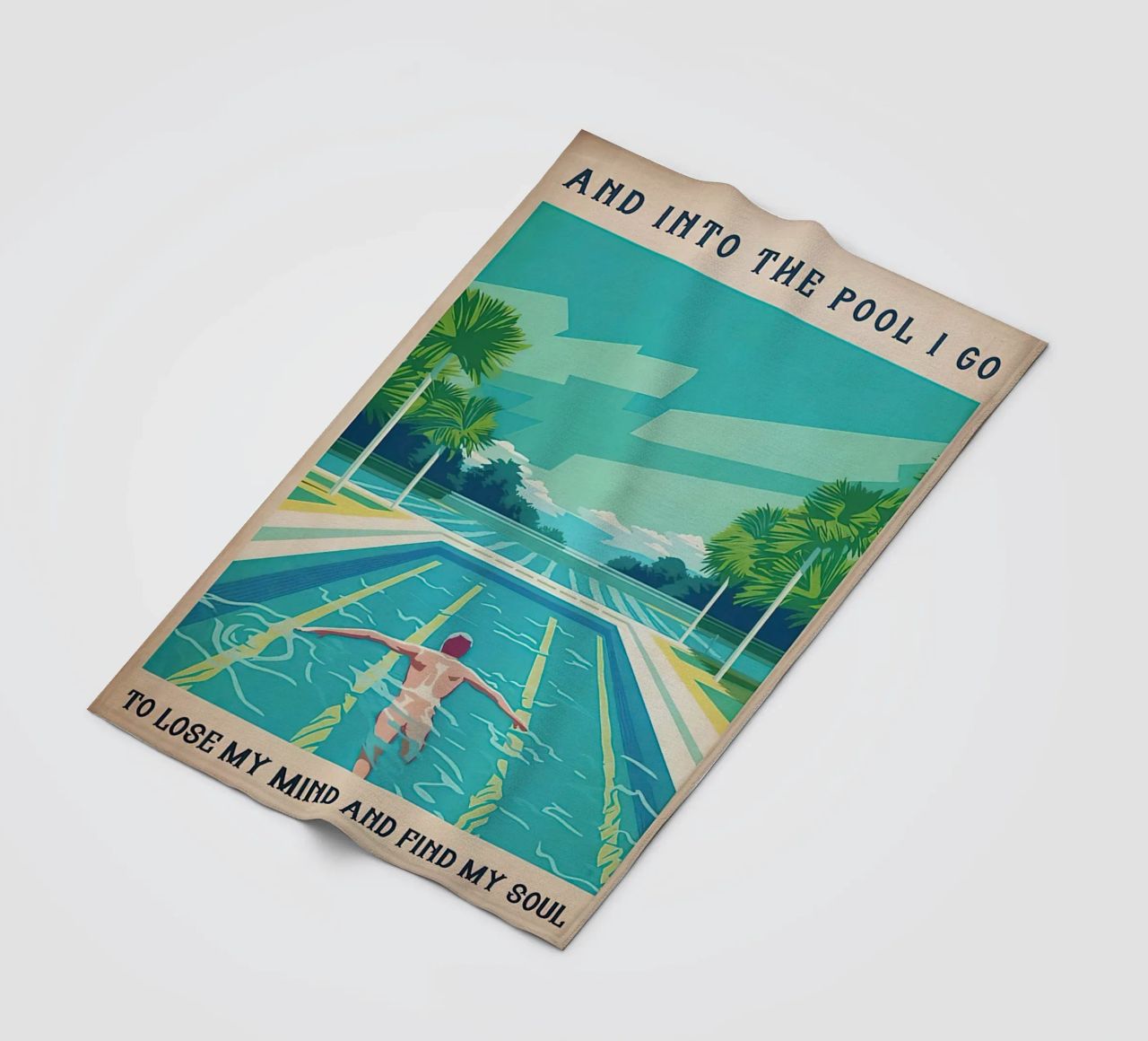 Into The Pool I Go To Lose My Mind Find my Soul fleece blanket by Christopher shop