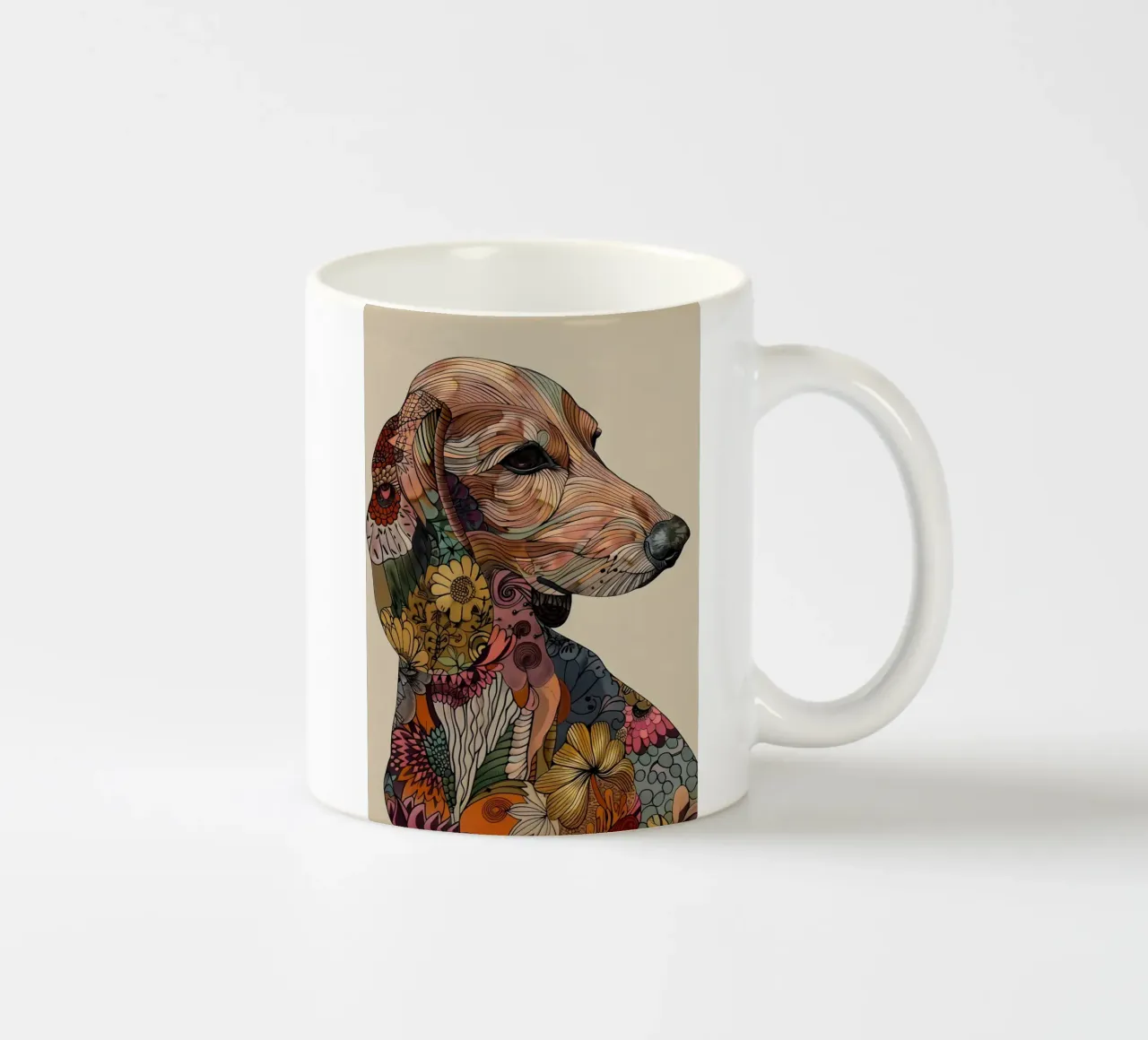Teckel Art Portrait mug en céramique de WILD ART