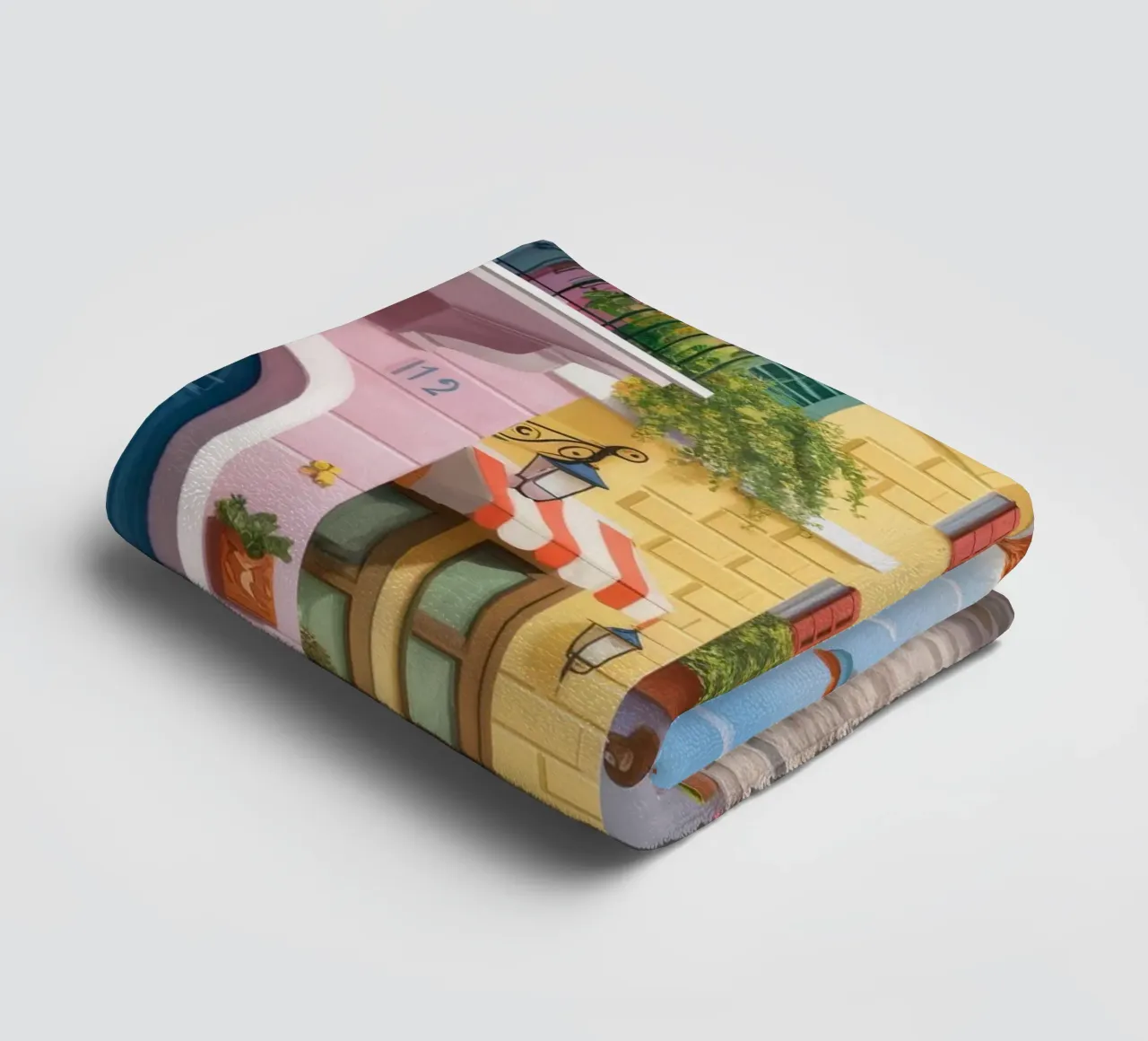 Zonovergoten steegje charme badhanddoek van Silk Palette