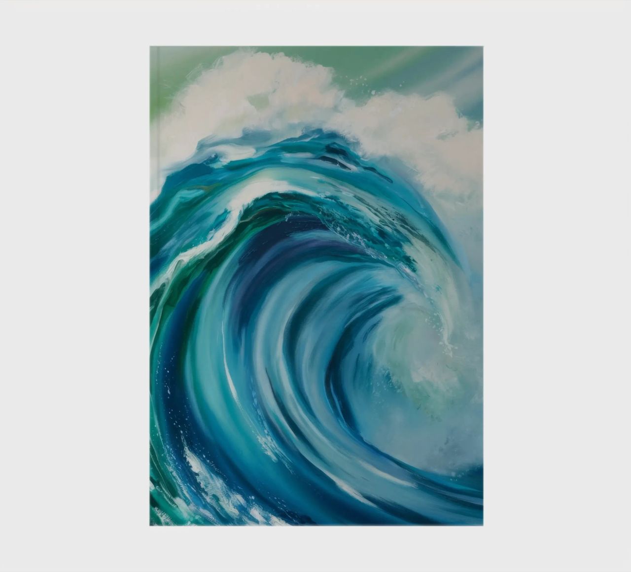 Ocean's Emerald Curl notebook by Dream Spectrum