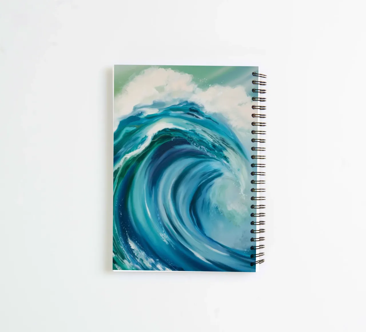 Ocean's Emerald Curl spiral notebook by Dream Spectrum