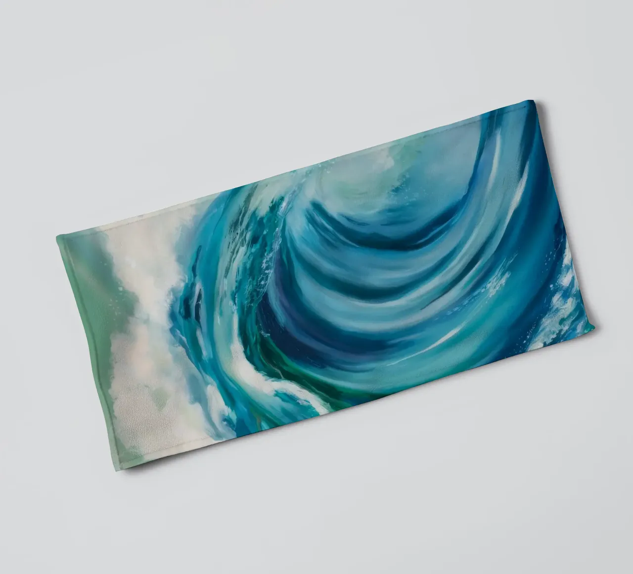 Ocean's Emerald Curl towel by Dream Spectrum