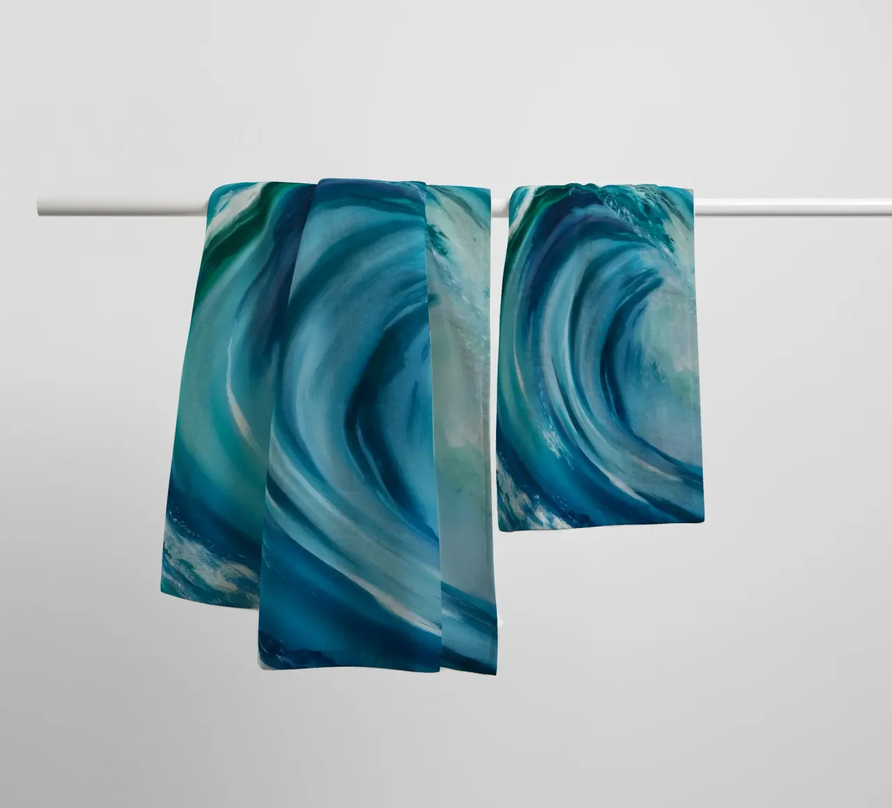 Ocean's Emerald Curl towel by Dream Spectrum