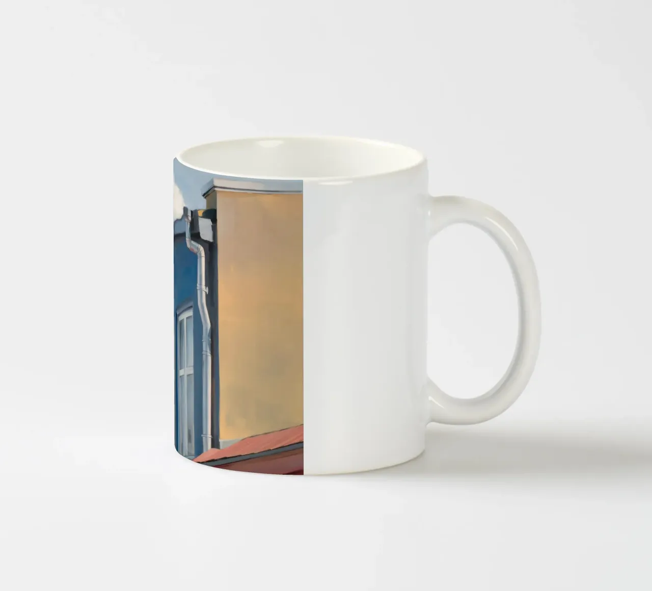 Contemplazione della parete cerulea tazza in ceramica da Opal Strokes