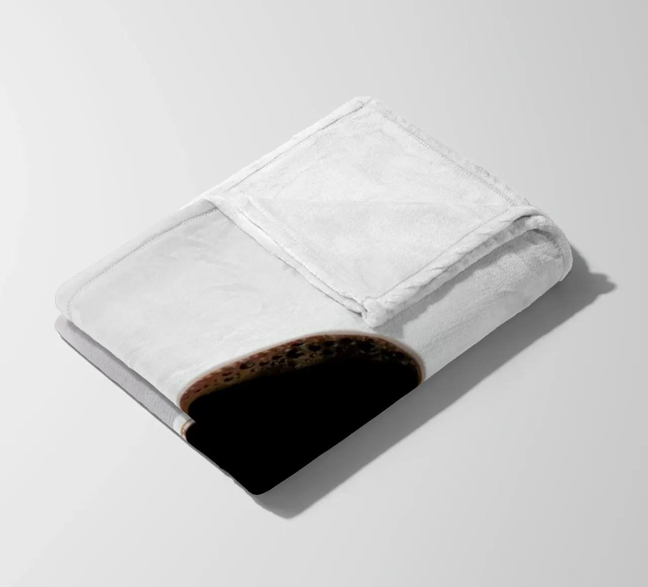 Black Coffee Loves White Minimalism fleece blanket by Studio Nahili
