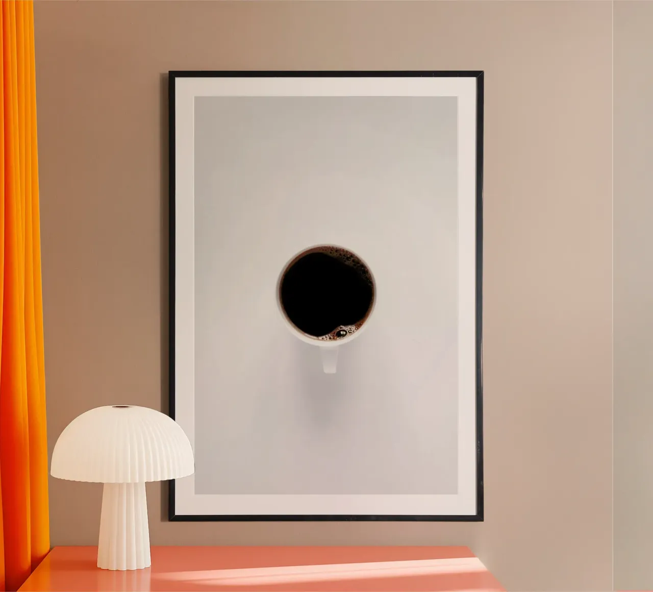 Black Coffee Loves White Minimalism Poster von Studio Nahili