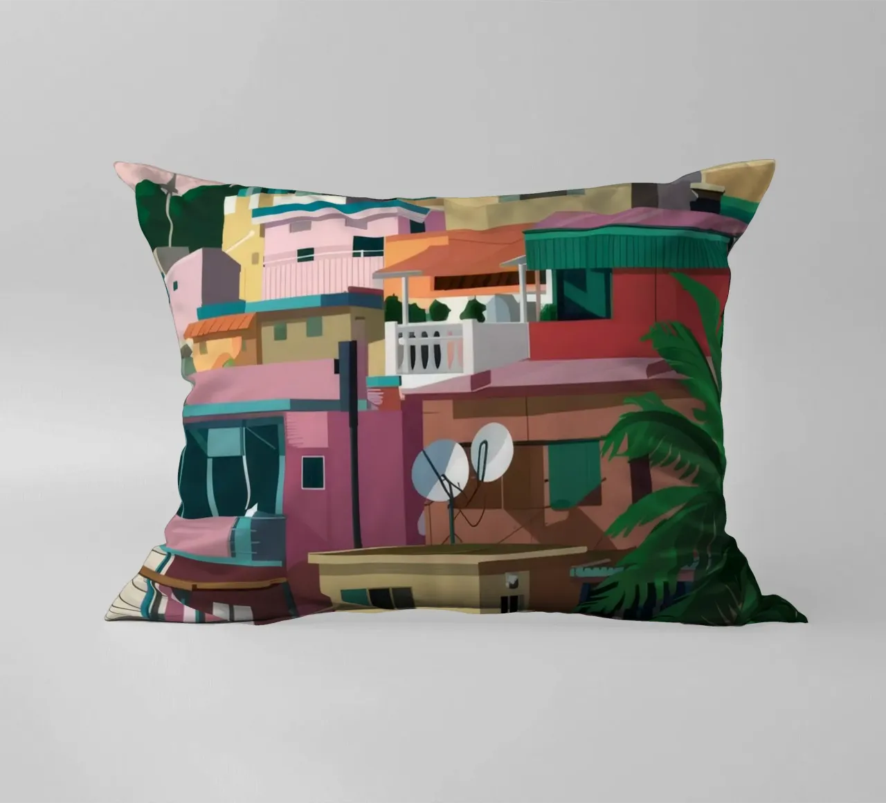Favela sulla collina cuscino da Silk Palette