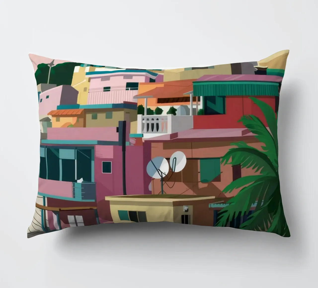 Favela sulla collina cuscino da Silk Palette