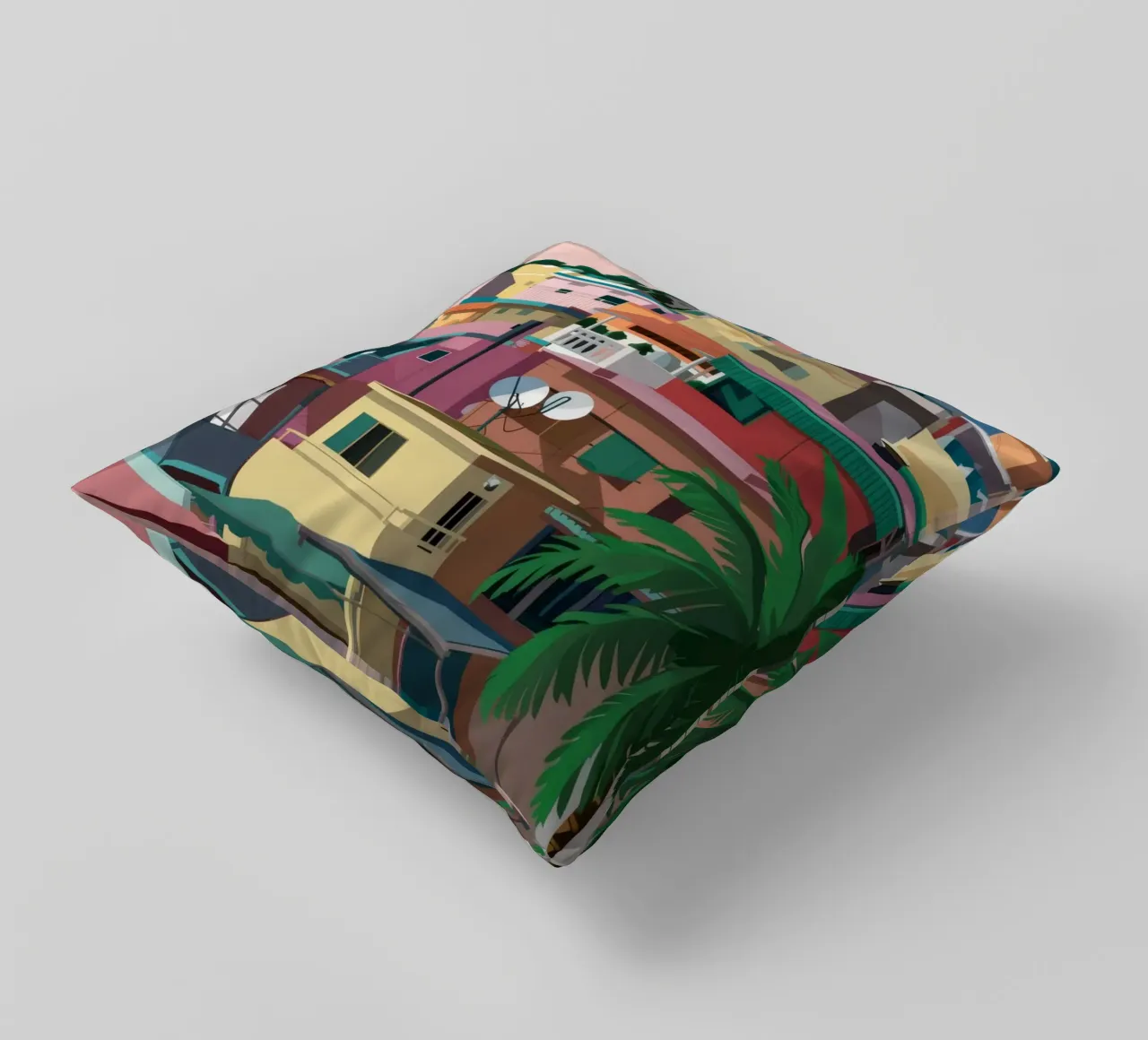 Favela sulla collina cuscino da Silk Palette