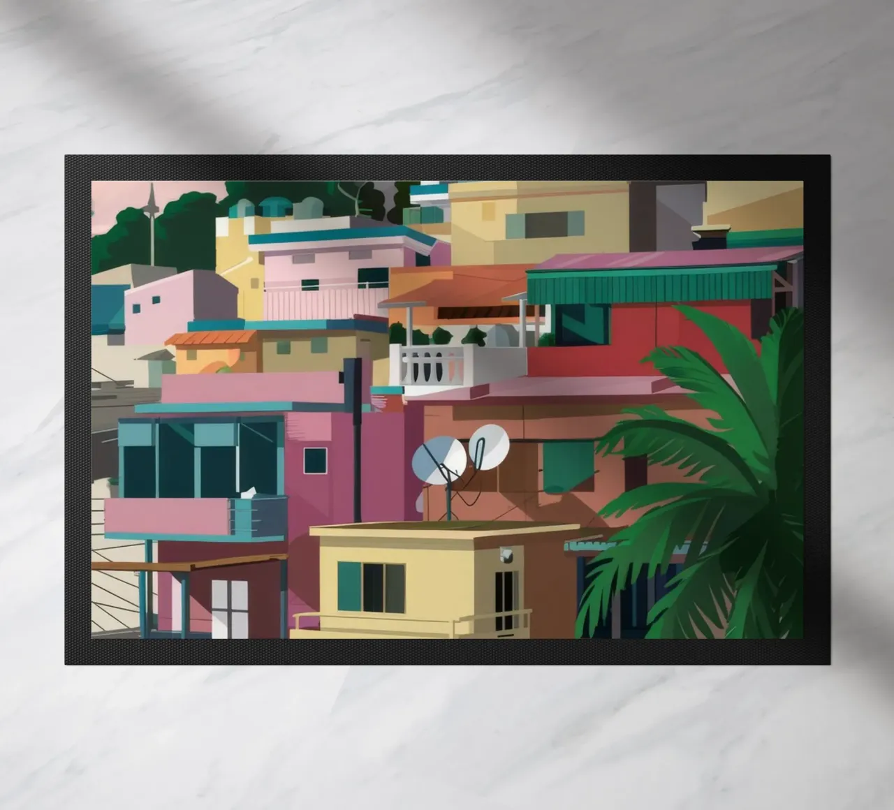 Favela sulla collina zerbino da Silk Palette