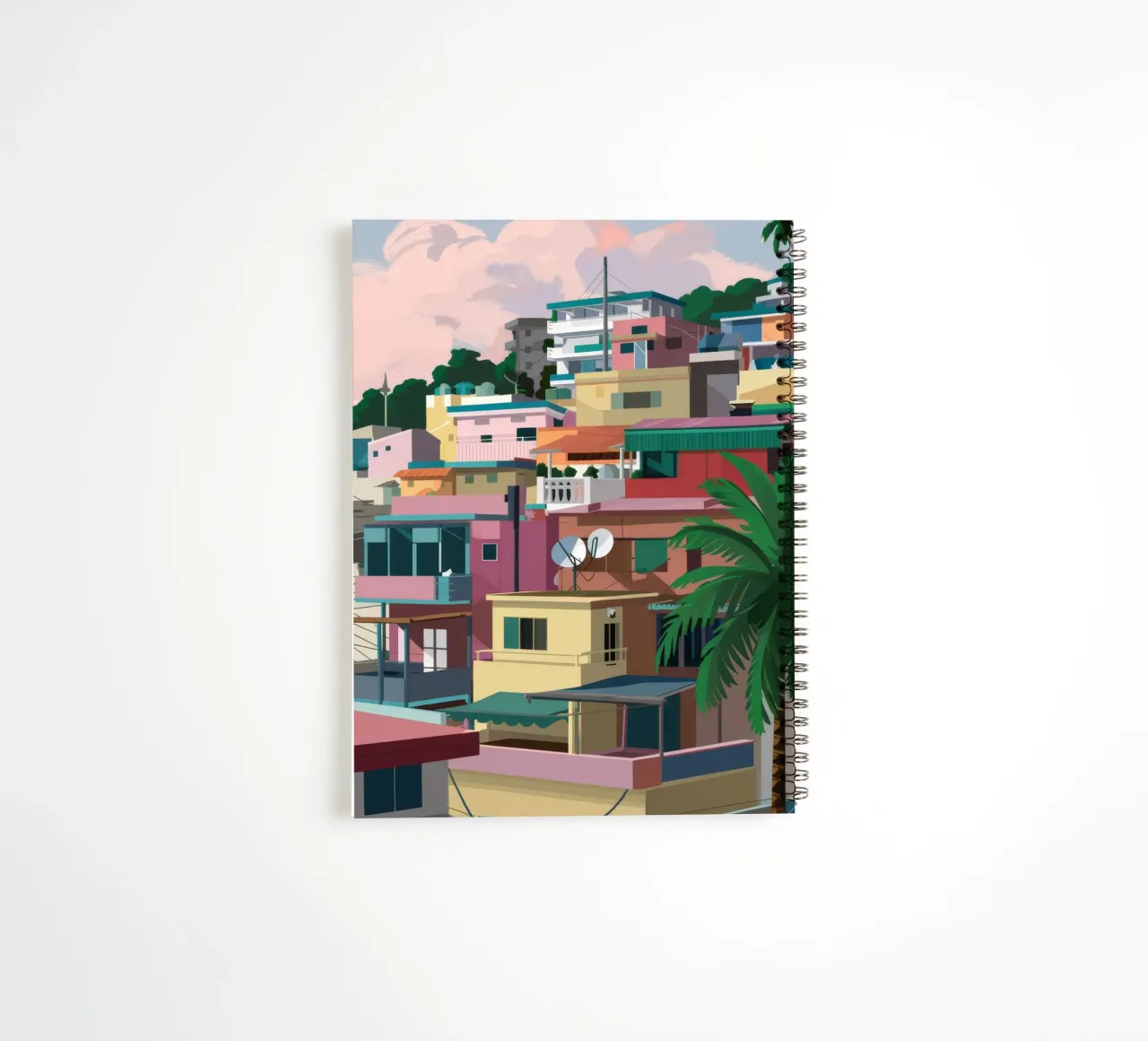 Favela op de heuvel notitieboek met spiraal van Silk Palette