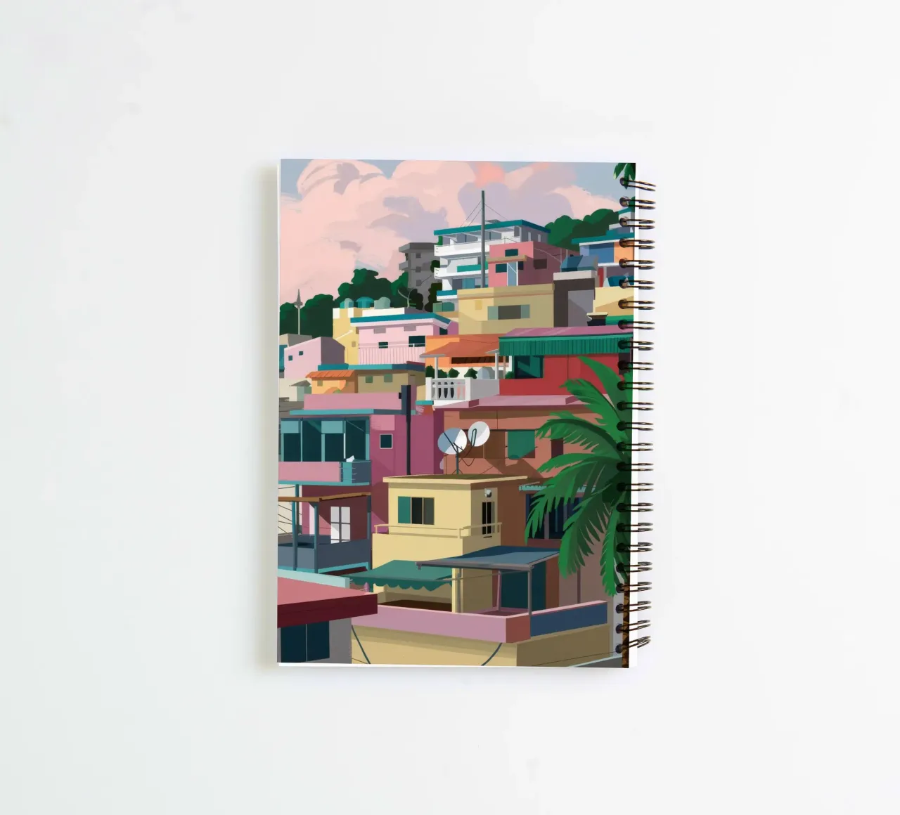 Favela op de heuvel notitieboek met spiraal van Silk Palette