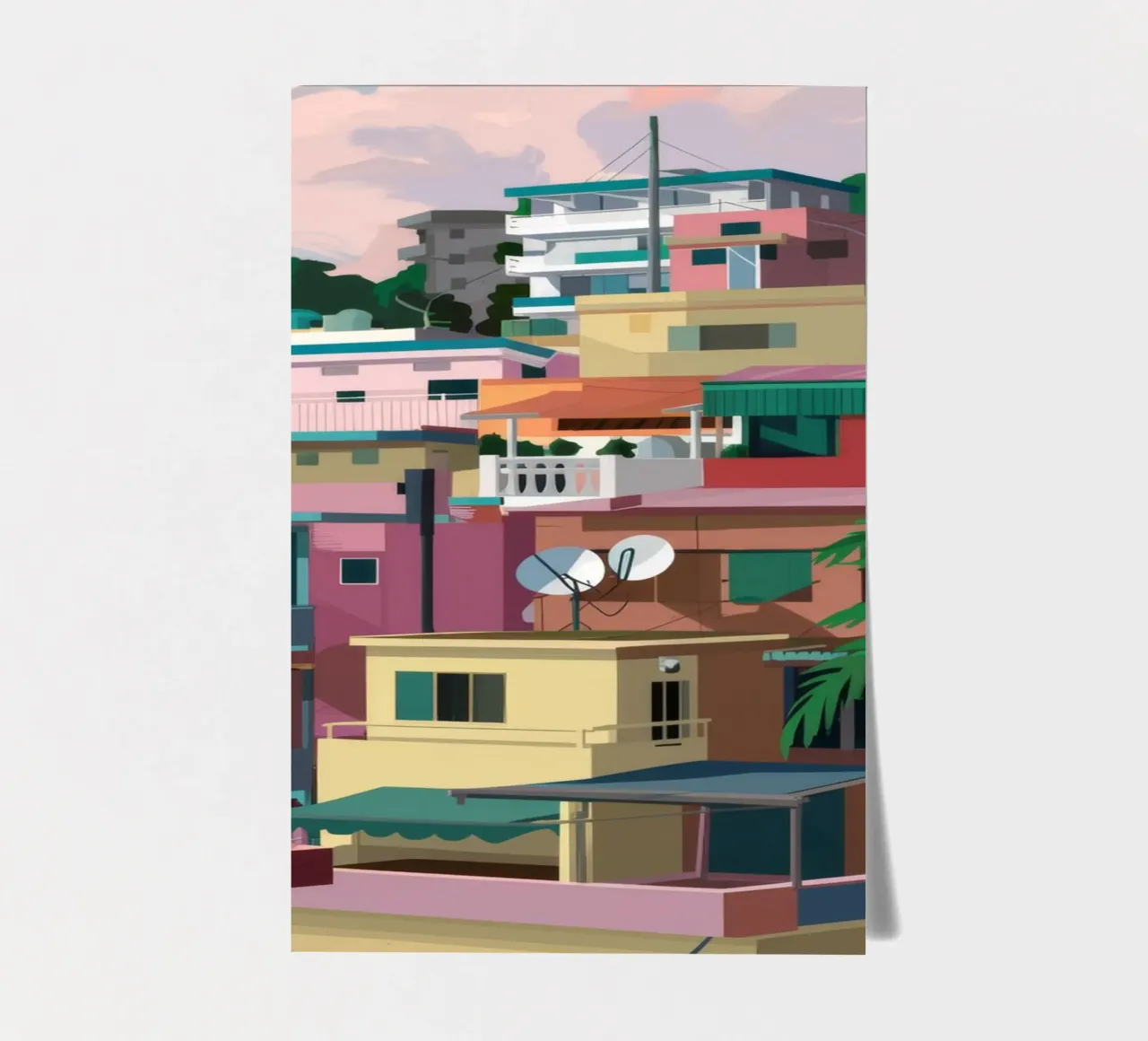 Favela on the Hill sticker sheet by Silk Palette