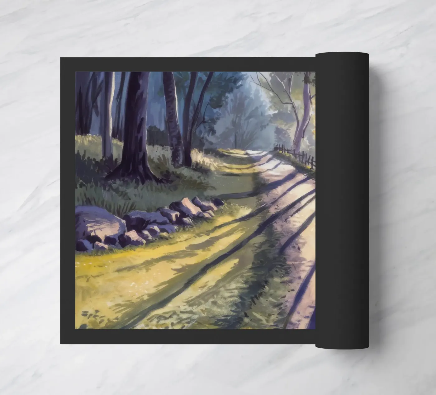 Sun Dappled Forest Path paillasson de Opal Strokes