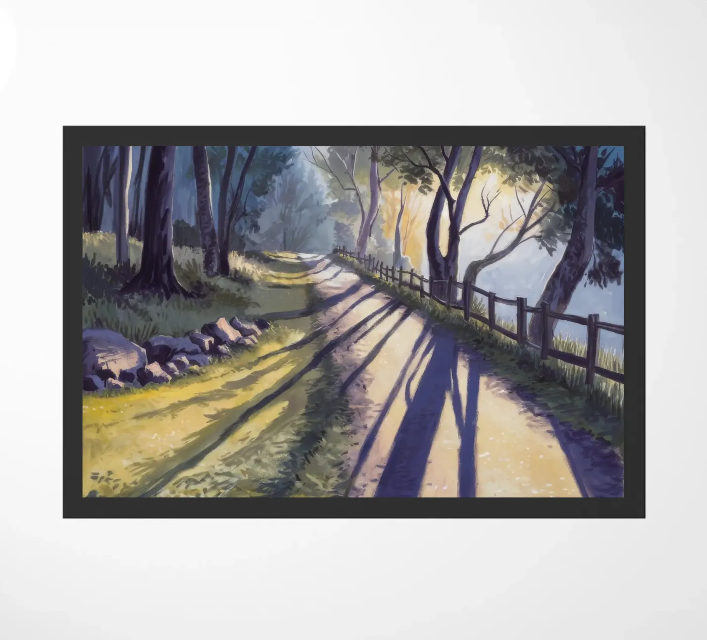 Sun Dappled Forest Path paillasson de Opal Strokes