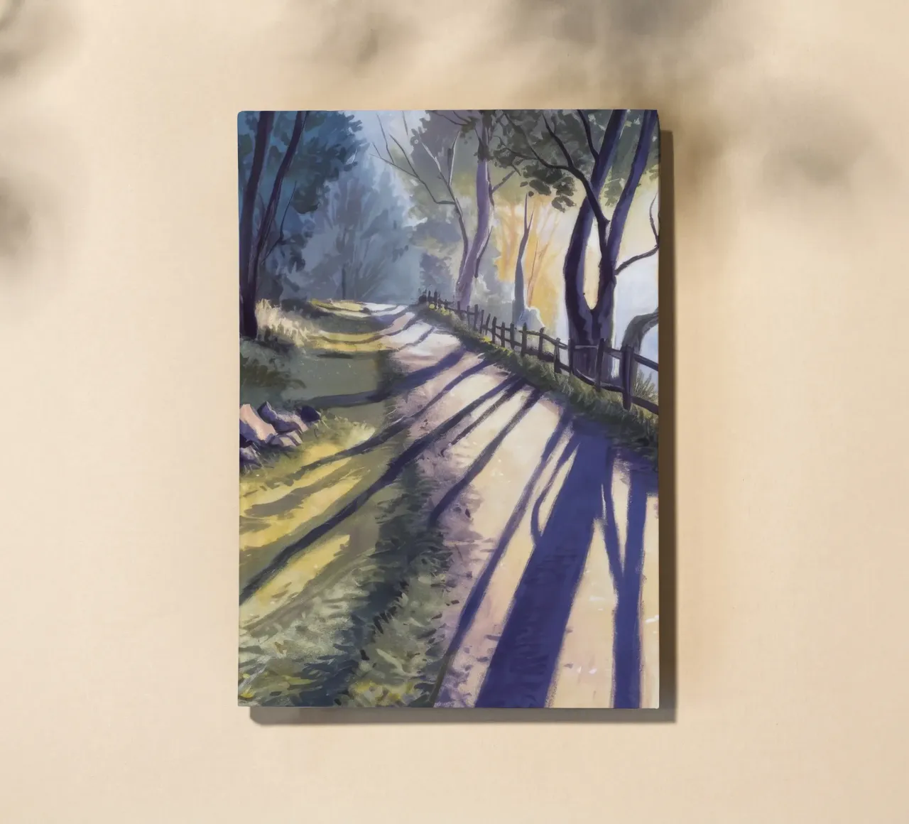 Sun Dappled Forest Path notebook by Opal Strokes