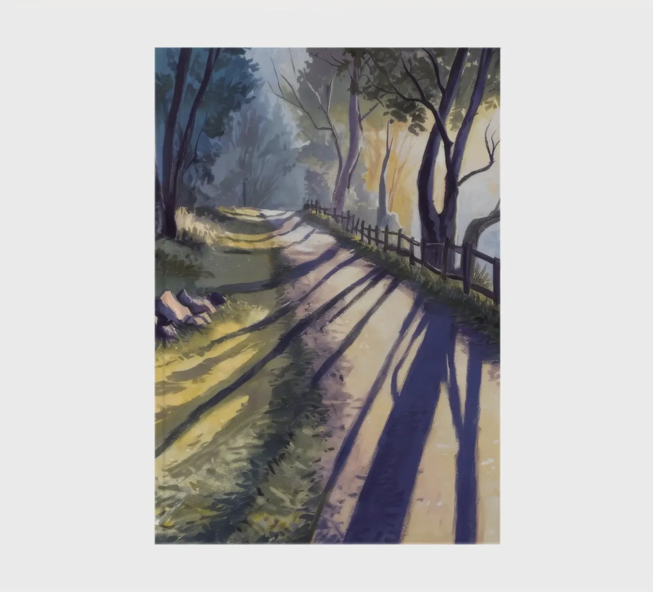 Sun Dappled Forest Path notebook by Opal Strokes