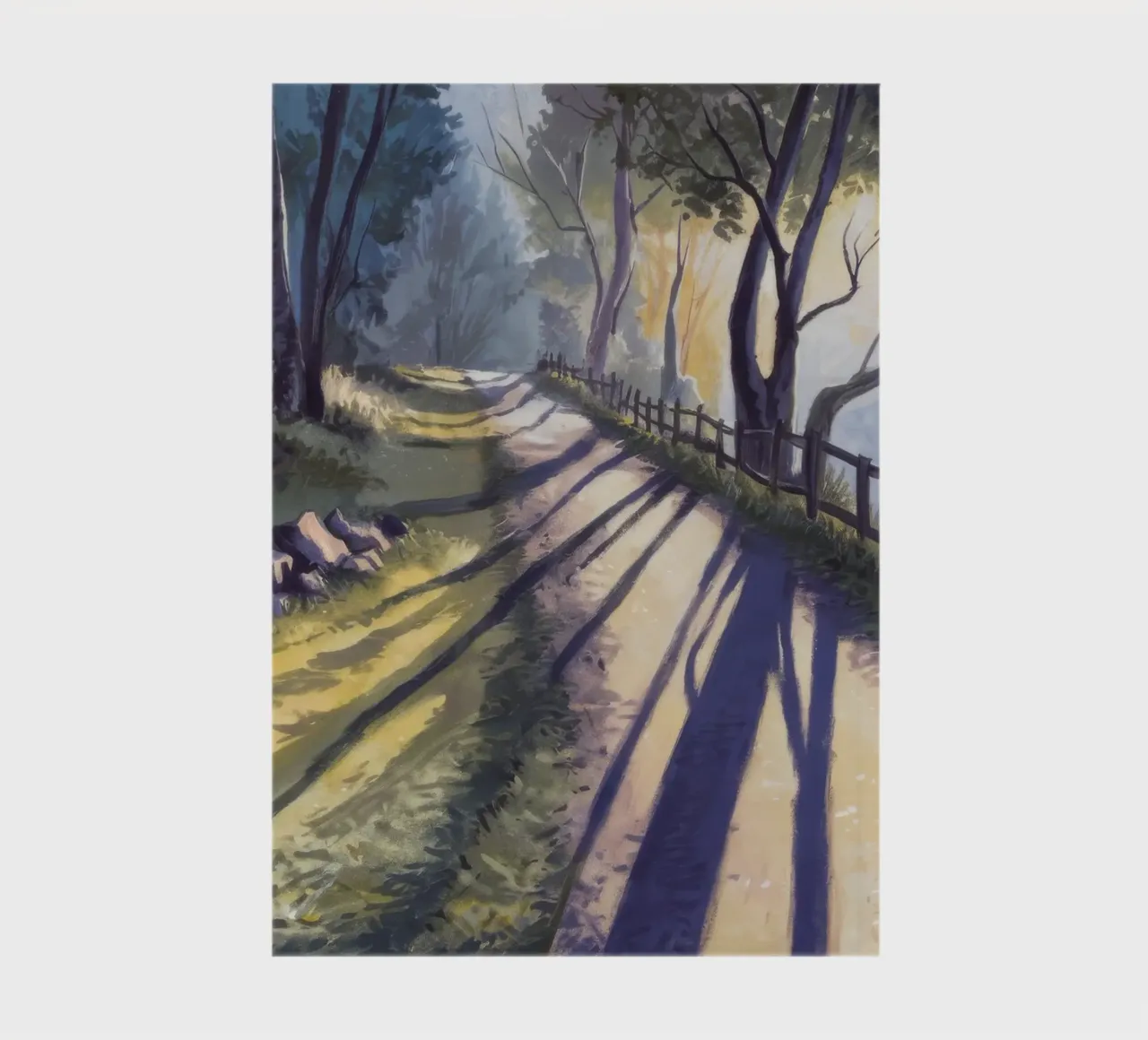 Sun Dappled Forest Path notebook by Opal Strokes