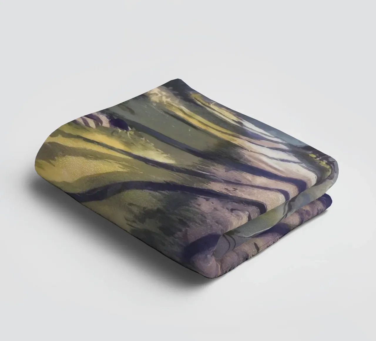 Sun Dappled Forest Path towel by Opal Strokes