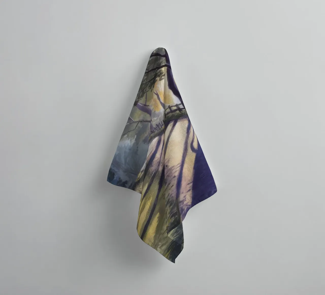 Sun Dappled Forest Path towel by Opal Strokes