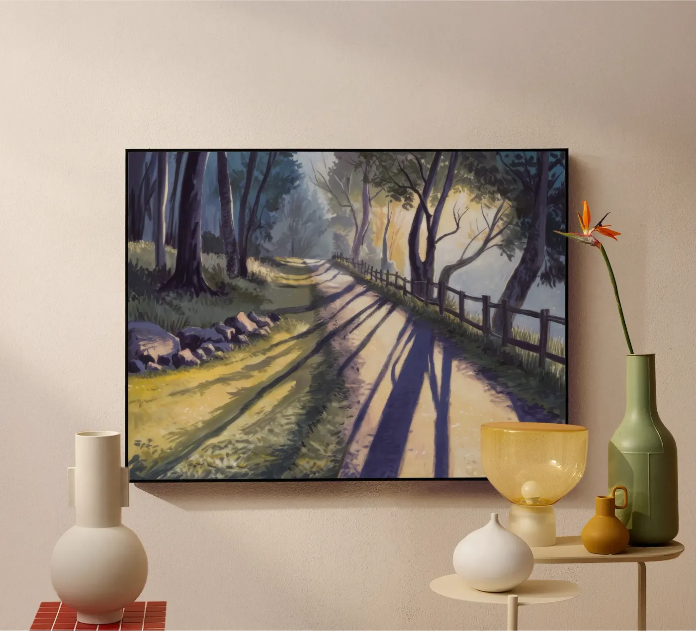 Sun Dappled Forest Path plexiglas de Opal Strokes