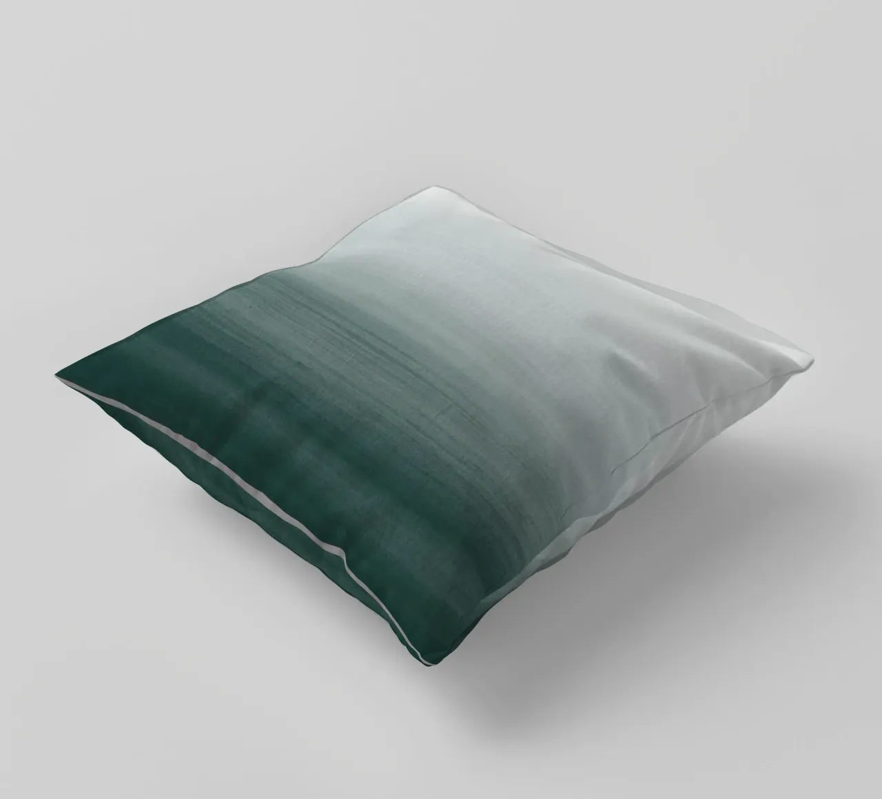 Gradiente acquerello verde scuro cuscino da NouveauPrints
