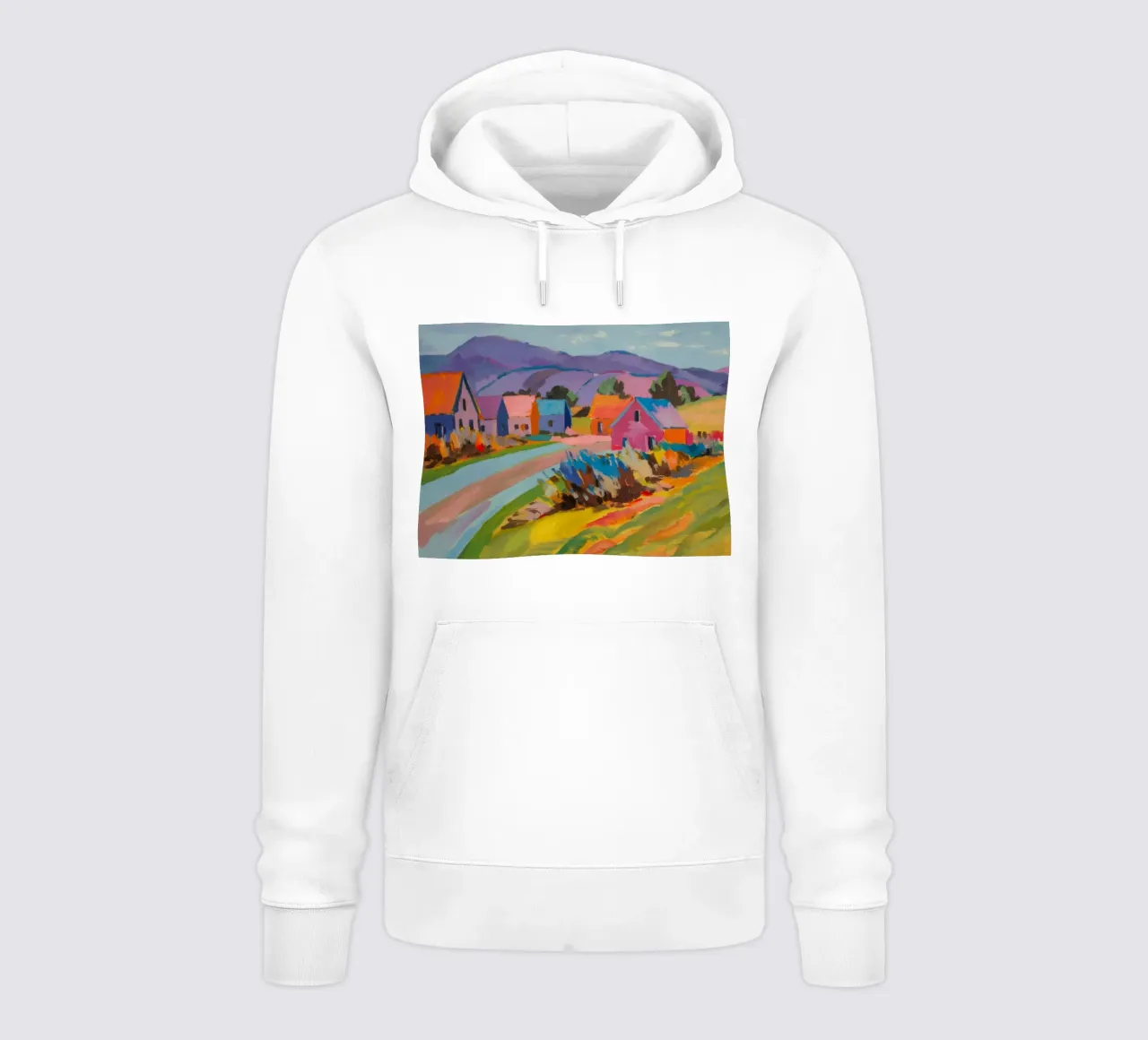 Curva del villaggio cromatico felpa con cappuccio da Celestial Harmony