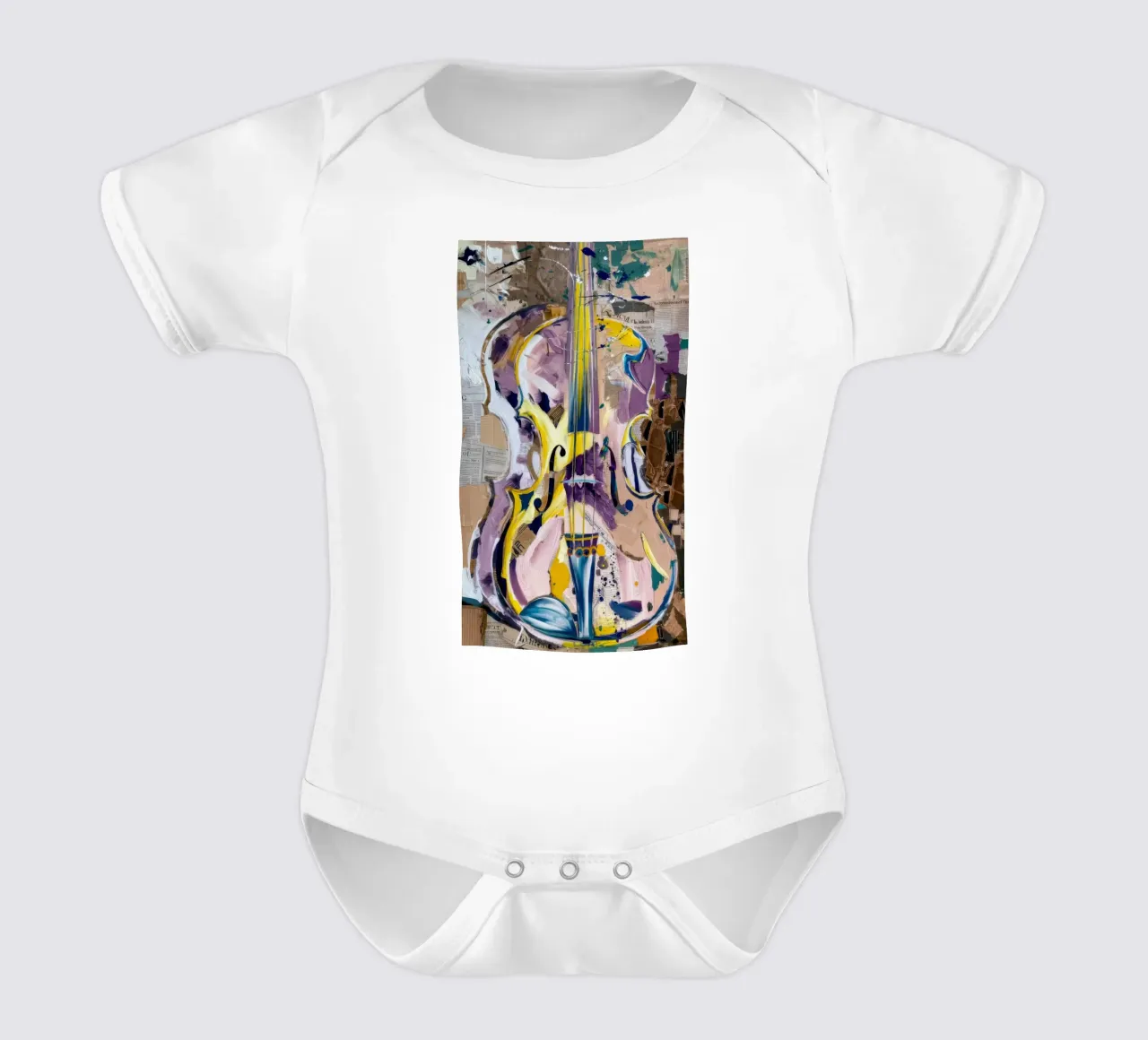 Graffiti Violin Harmony body neonato maniche corte da Dream Spectrum