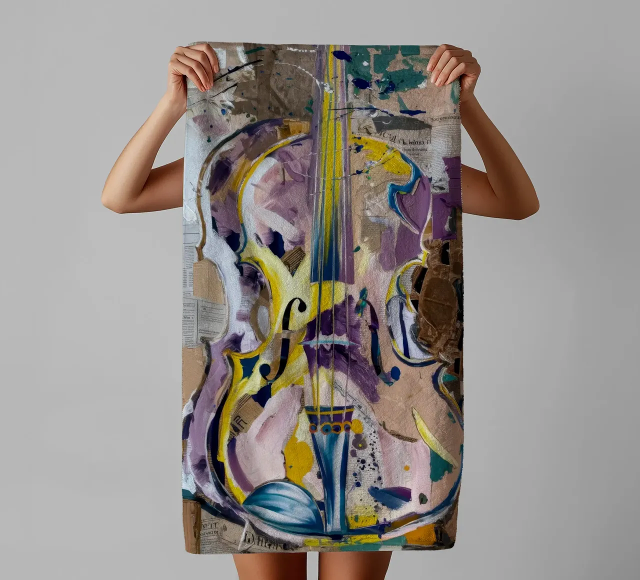 Graffiti Violin Harmony asciugamano da bagno da Dream Spectrum