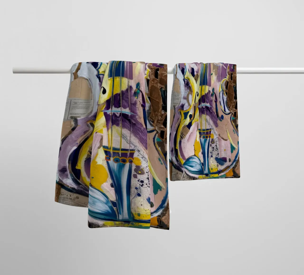 Graffiti Violin Harmony asciugamano da bagno da Dream Spectrum
