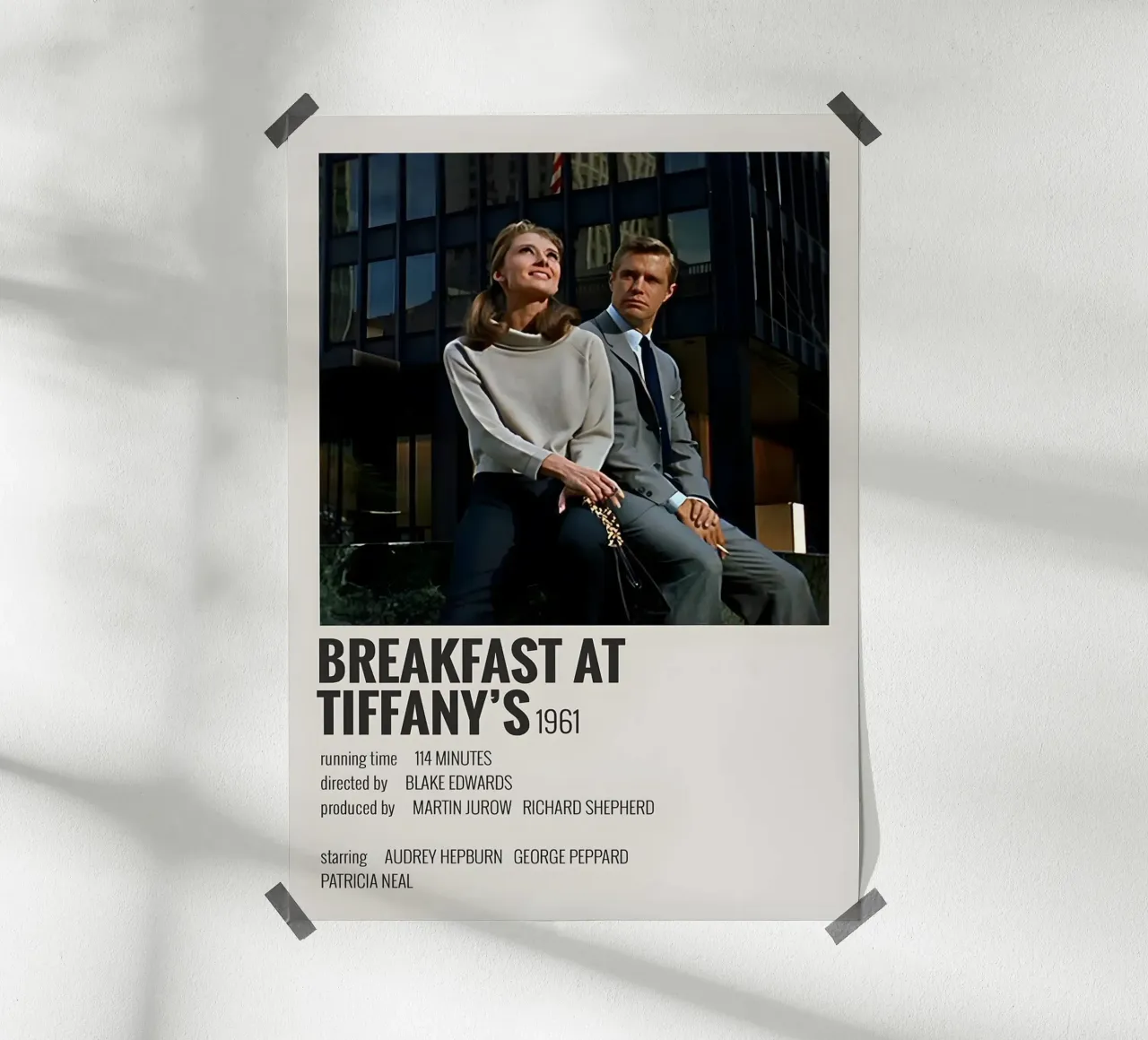 BREAKFAST AT TIFFANY'S 1961 carta hahnemühle da MVFminimalist