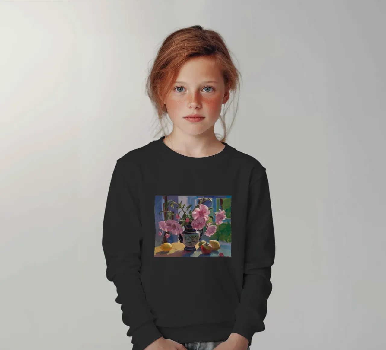 Pfingstrose Fensterlicht Kinder Sweatshirt von Celestial Harmony