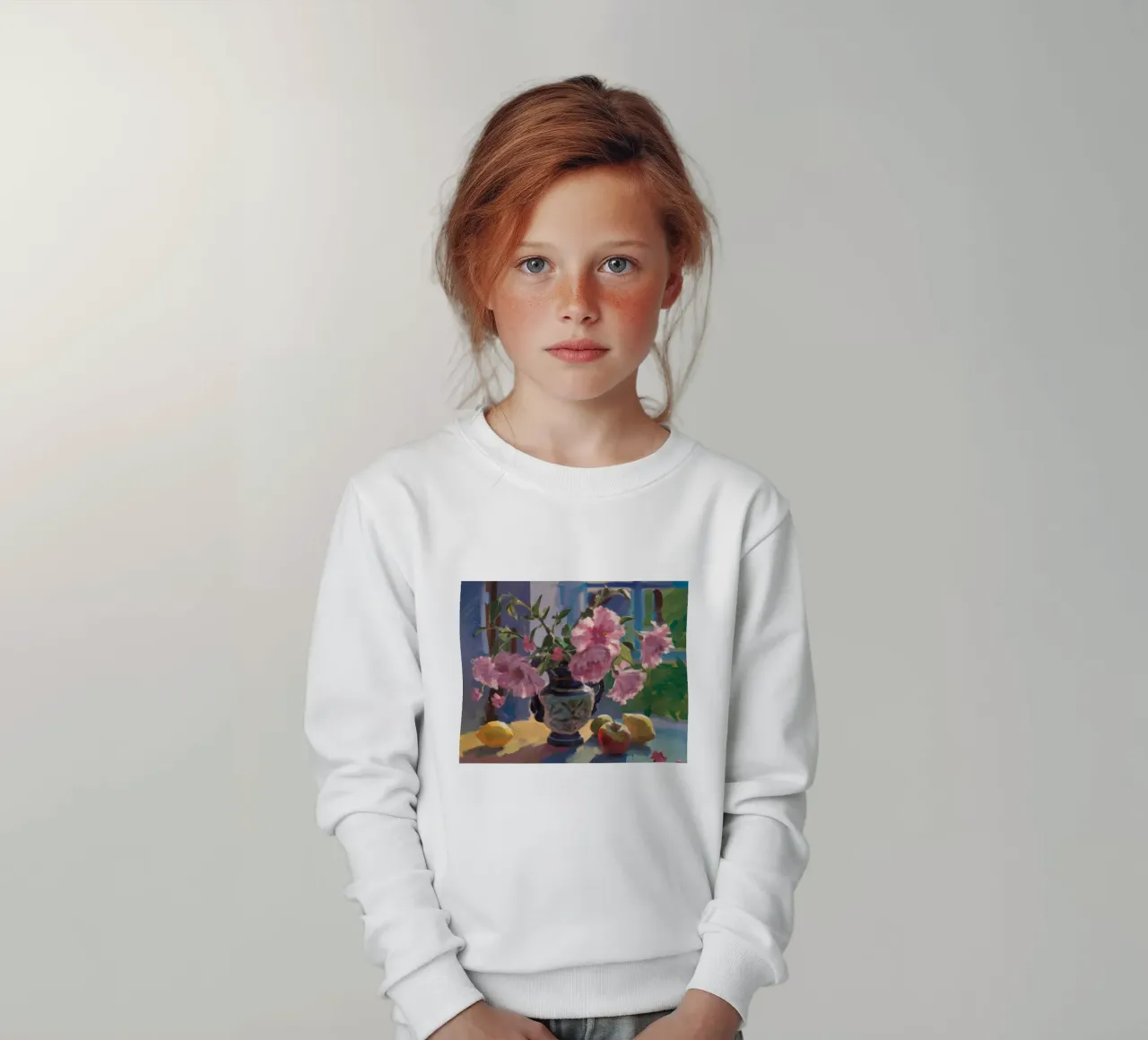 Pfingstrose Fensterlicht Kinder Sweatshirt von Celestial Harmony
