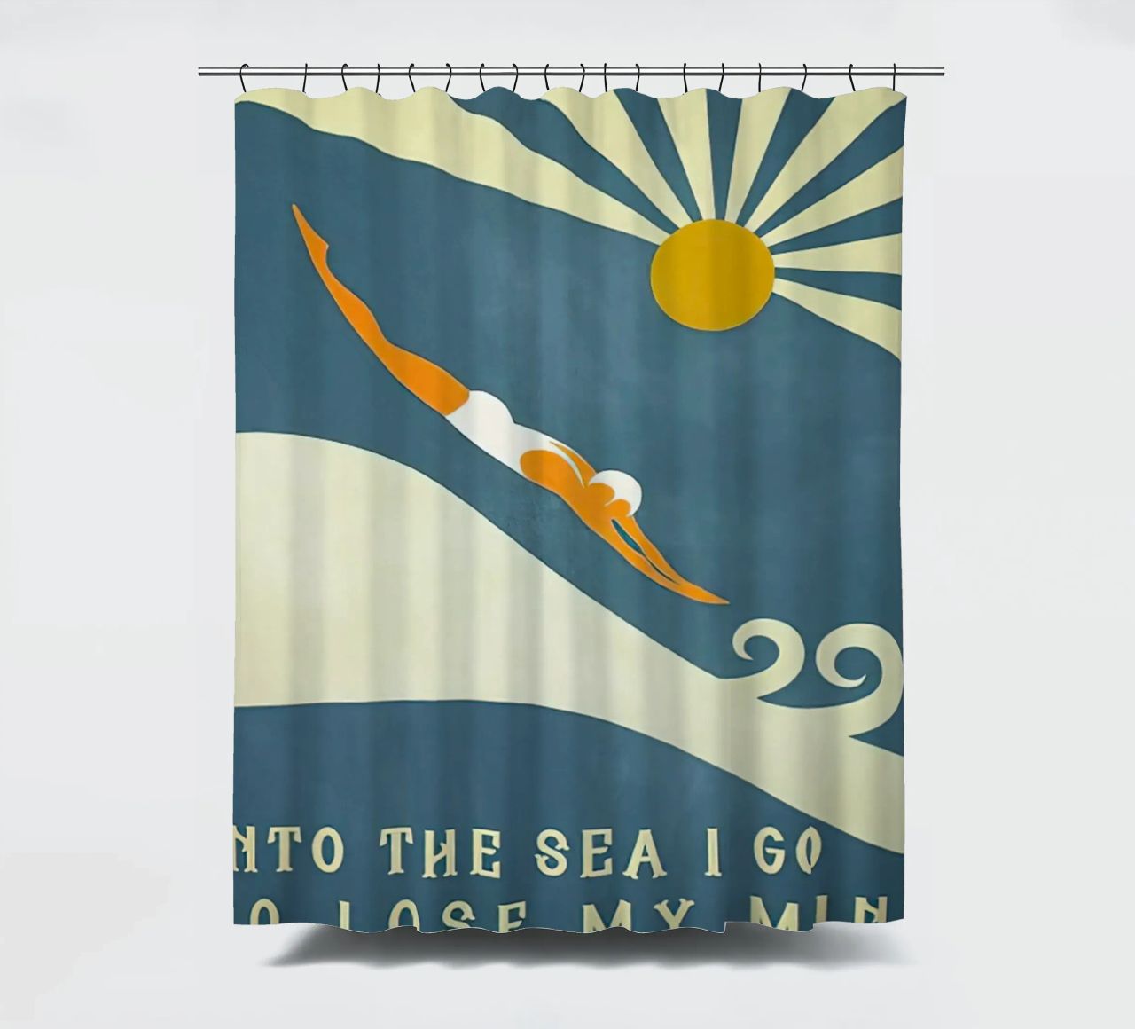 Ich gehe ins Meer, um meinen Verstand zu verlieren und meine Seele zu finden Duschvorhang von Christopher shop