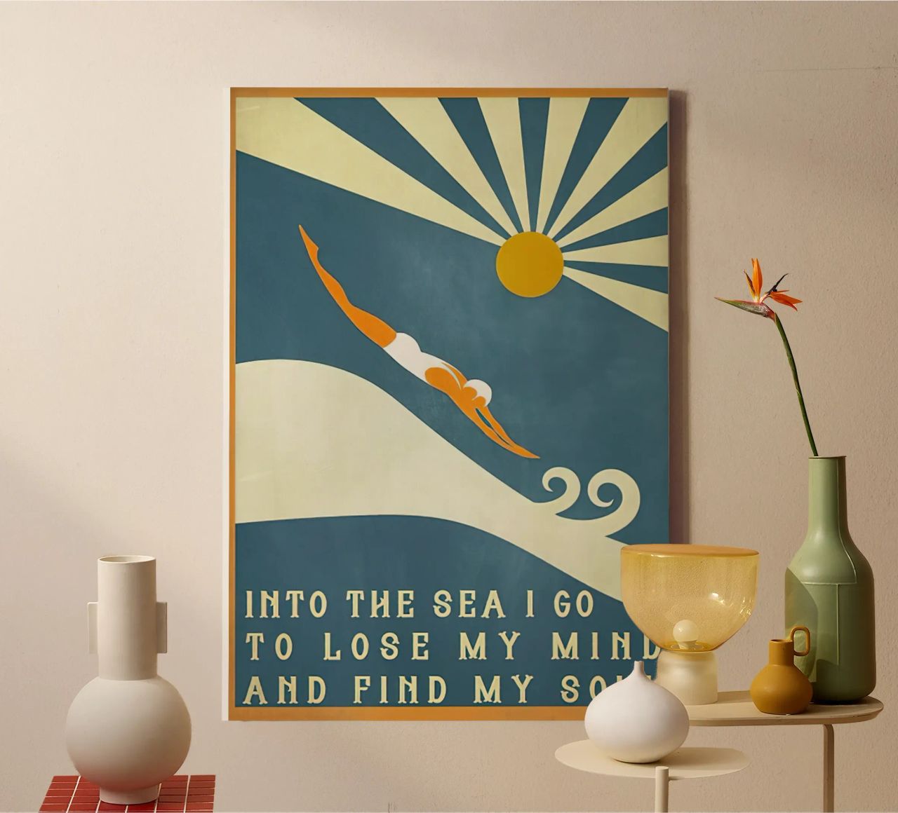 Into The Sea I Go To Lose My MInd And Find My Soul canvas by Christopher shop