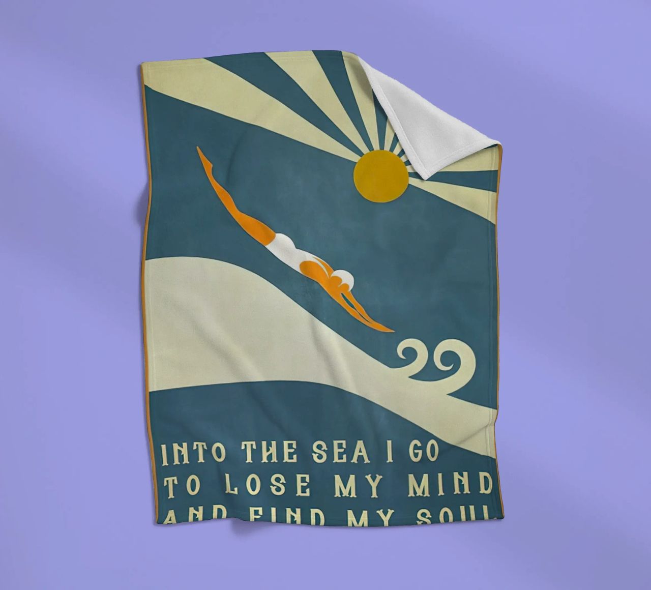 Ich gehe ins Meer, um meinen Verstand zu verlieren und meine Seele zu finden Fleecedecke von Christopher shop