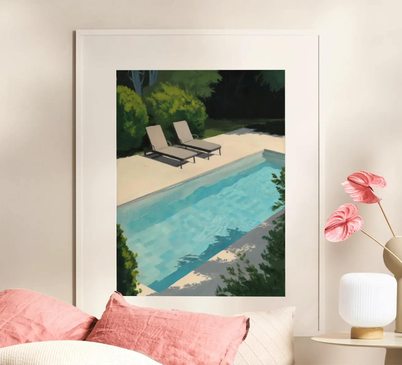 Sogno azzurro a bordo piscina poster da Opal Strokes