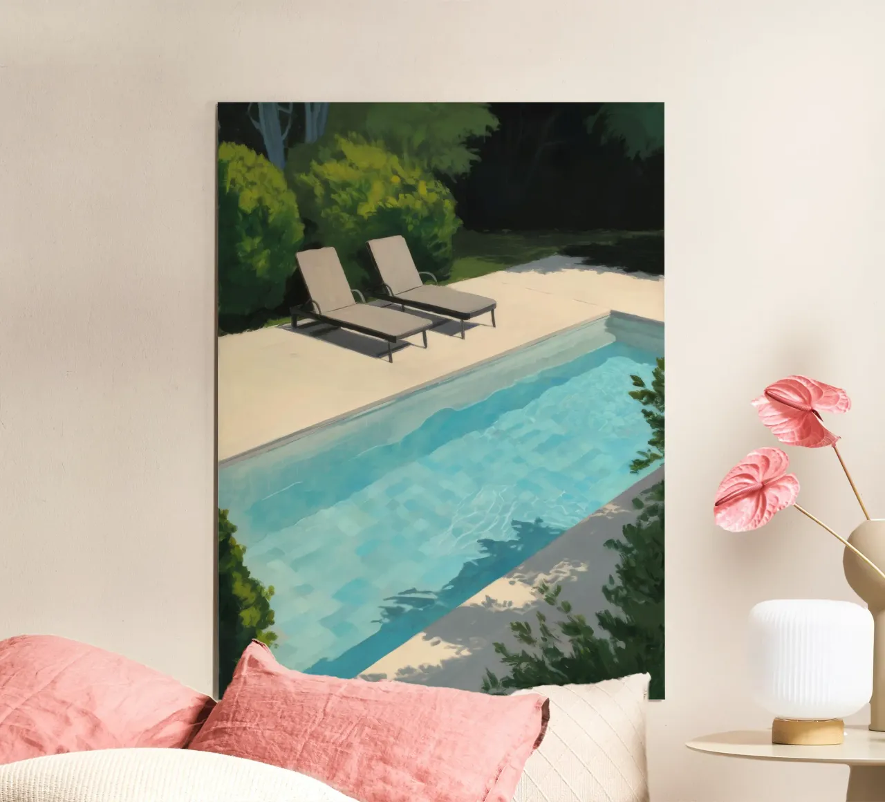Sogno azzurro a bordo piscina poster da Opal Strokes